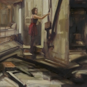 Fragility, 2020, oil on canvas, 100cm x 110cm