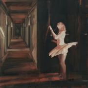 Resignation No:1, 2022, oil on linen, 40cm x 40cm