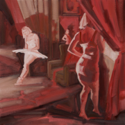 Self-Reflection, 2019, oil on-linen-40cm-x-40cm
