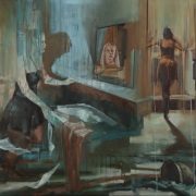 Self Reflection, 2025, oil on canvas, 110cm x 100cm