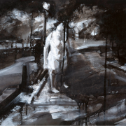The-Divided-Self-ink-and-acrylic-on-wood-35cm-x-45cm