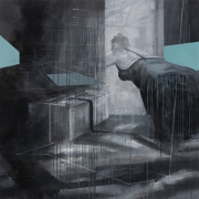 Uncertain Possibilities, 2025, ink and acrylic on paper, 140cm x 144cm