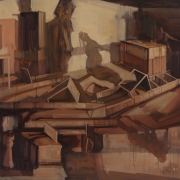 Interstice, 2016, oil on canvas, 1m x 1.1m
