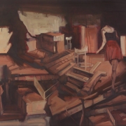 Rite-of-Passage, 2016, oil on canvas, 1m x 1.1m